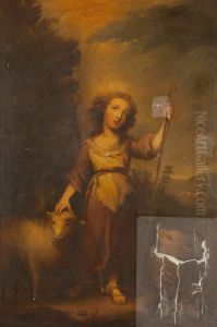 Christ as the Good Shepherd (after Murillo)