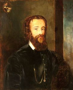 Edward Heneage Dering (1826-1892), half-length, by a window