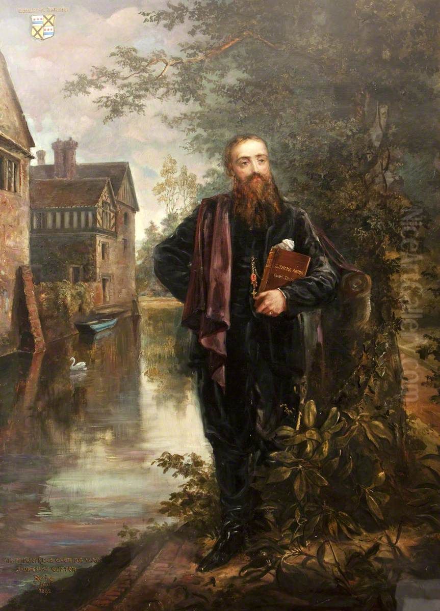 Edward Heneage Dering (1826-1892), 'The Philosopher's Morning Walk' Oil Painting by Rebecca Dulcibella Orpen