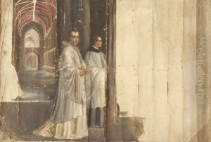 Two Priests in front of a Church
