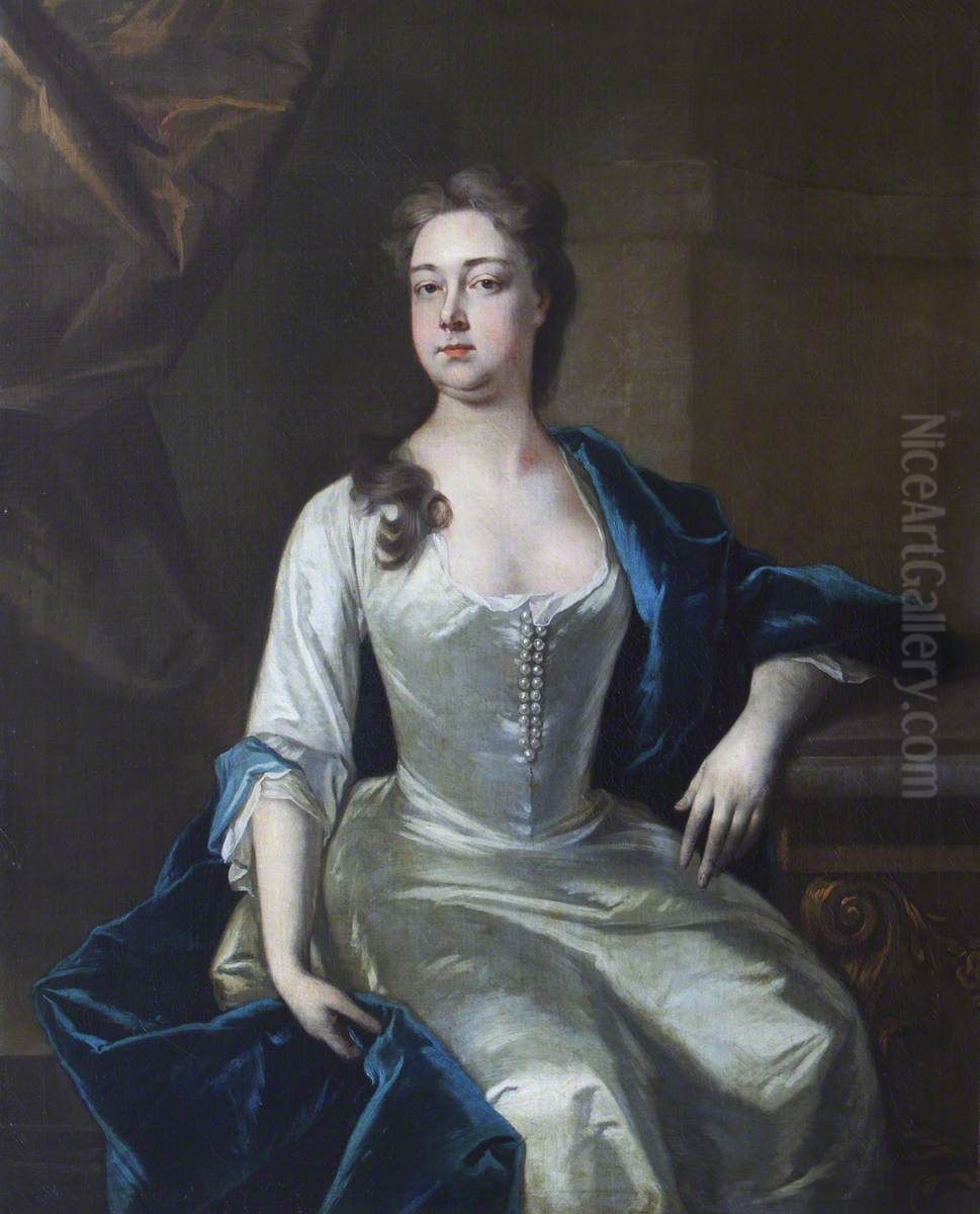 Ursula Cust, Mrs Richard Newton (1684-1757) Oil Painting by Michael Dahl
