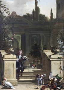View of a Terrace with a Page Descending