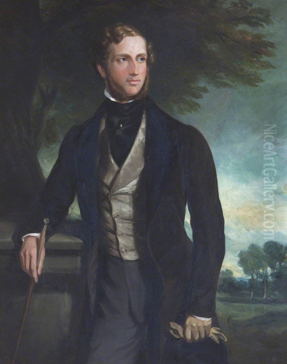 John Hume Egerton, Viscount Alford (1812-1851) Oil Painting by Francis Grant