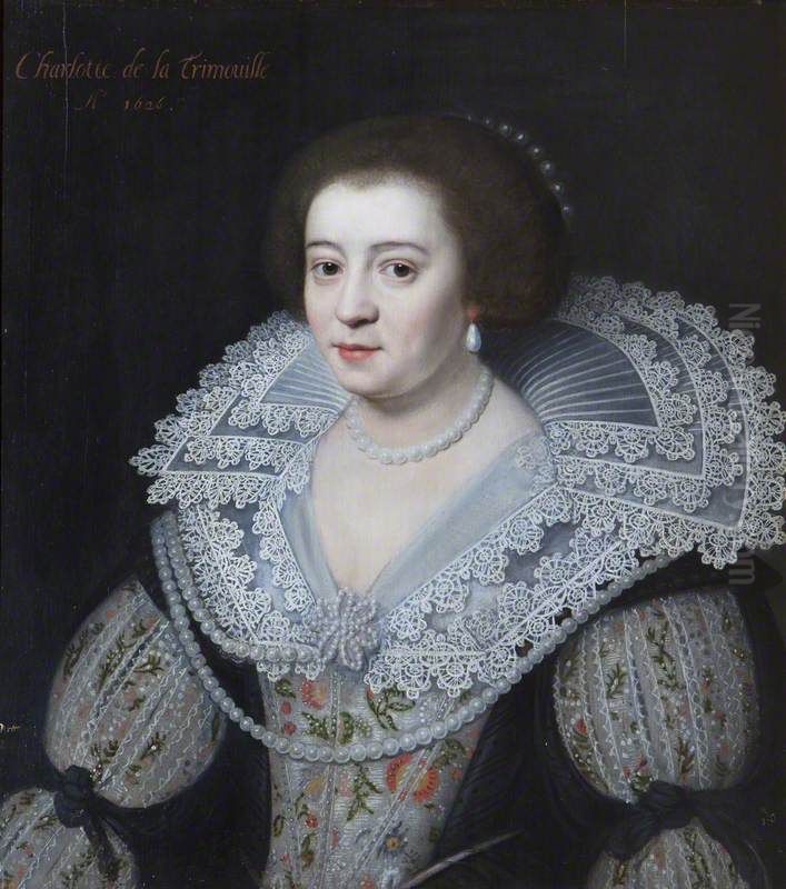 Charlotte de la Tremoille, Countess of Derby (1599-1664) Oil Painting by Michiel Jansz. van Mierevelt