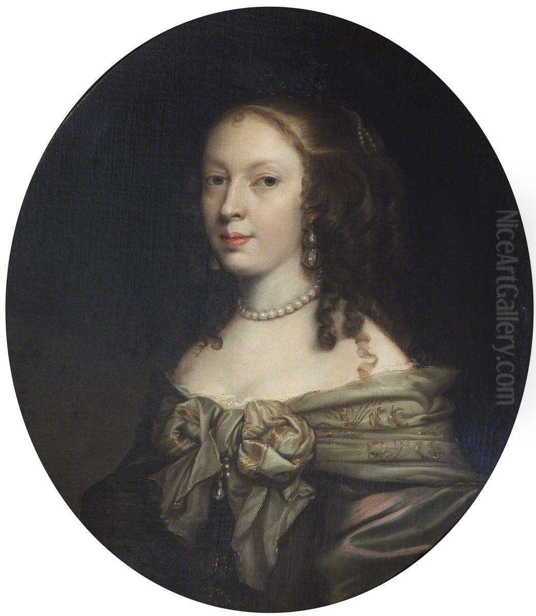 An Unknown Young Woman Oil Painting by John Michael Wright