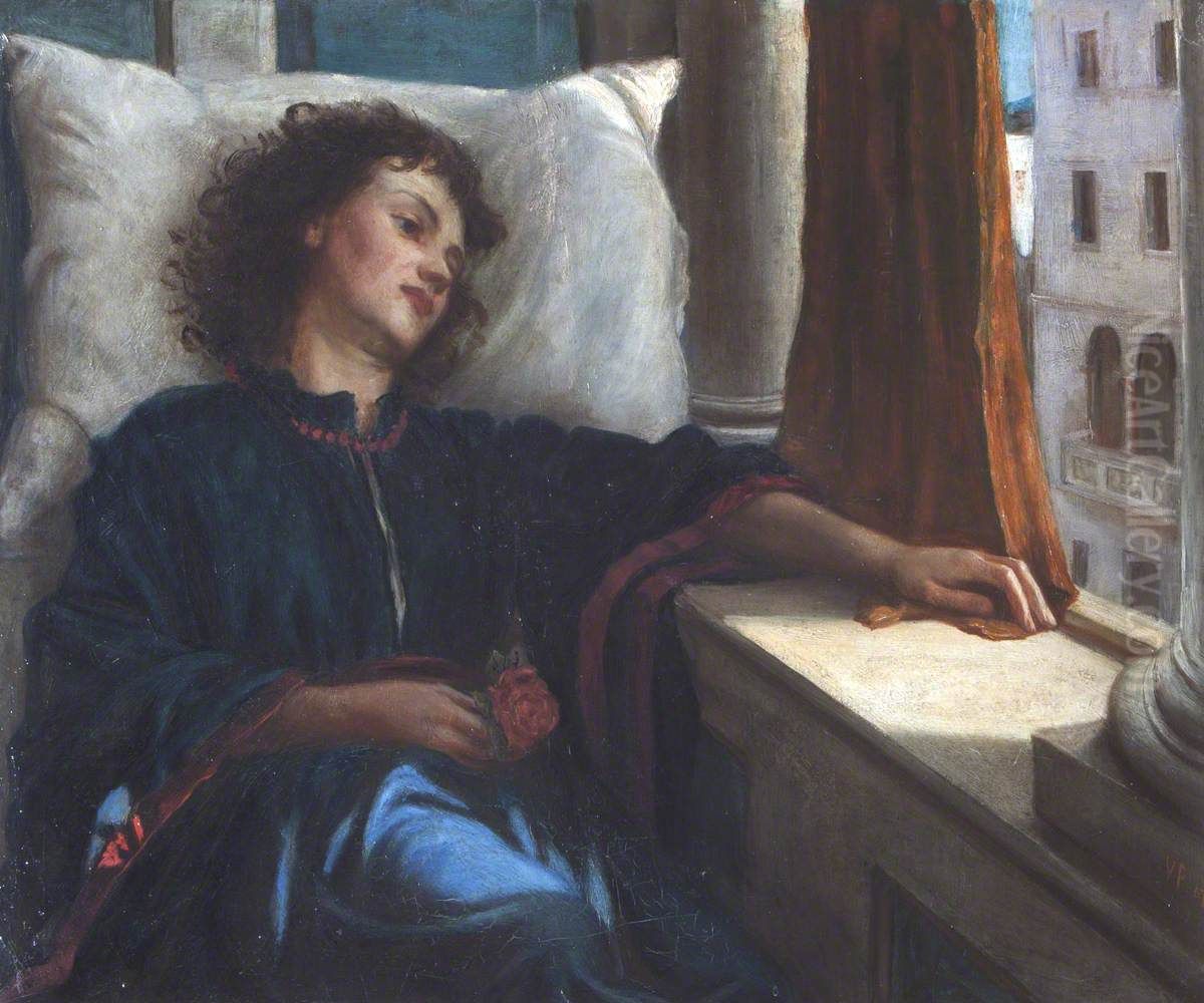 Lisa (possibly from Boccaccio's 'The Decameron' IV. 5) Oil Painting by Valentine Cameron Prinsep