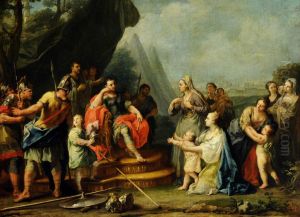 Coriolanus entreated by his Womenfolk