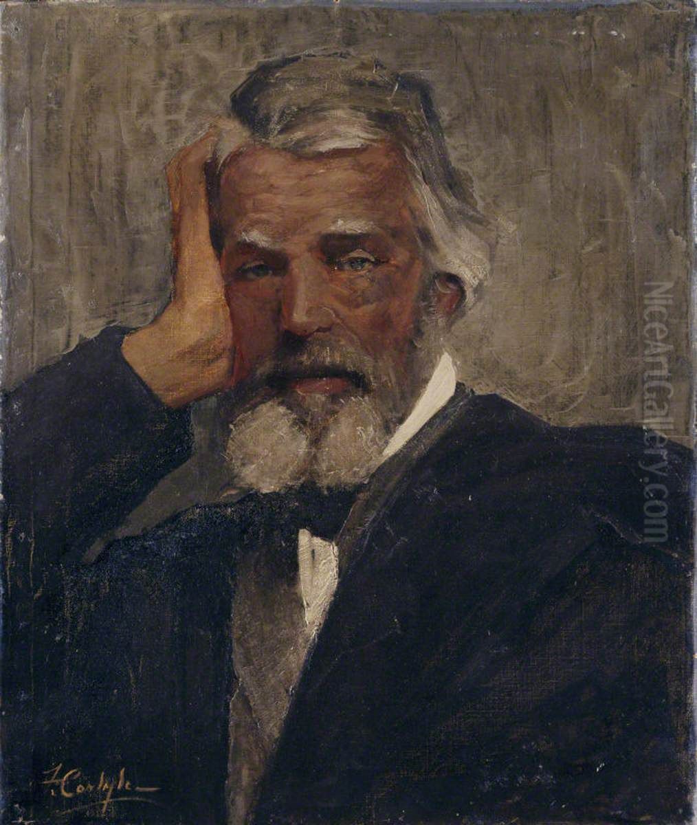 Thomas Carlyle (1795-1881) (after photographers  Elliott and Fry) Oil Painting by Florence Carlyle