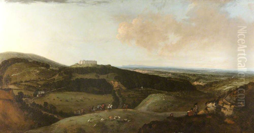 Chirk Castle from the South Oil Painting by Peter Tillemans