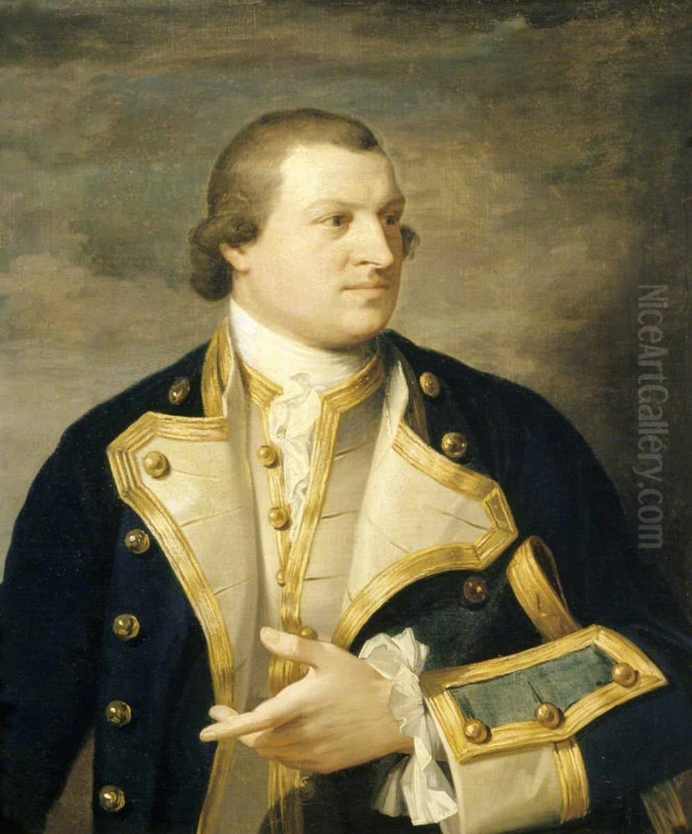 Captain John Neale Pleydell Nott RN (1732-1781) Oil Painting by Benjamin West