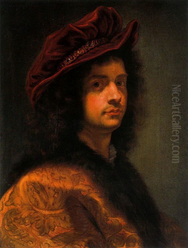 Self-portrait Oil Painting by Giovanni Battista Gaulli