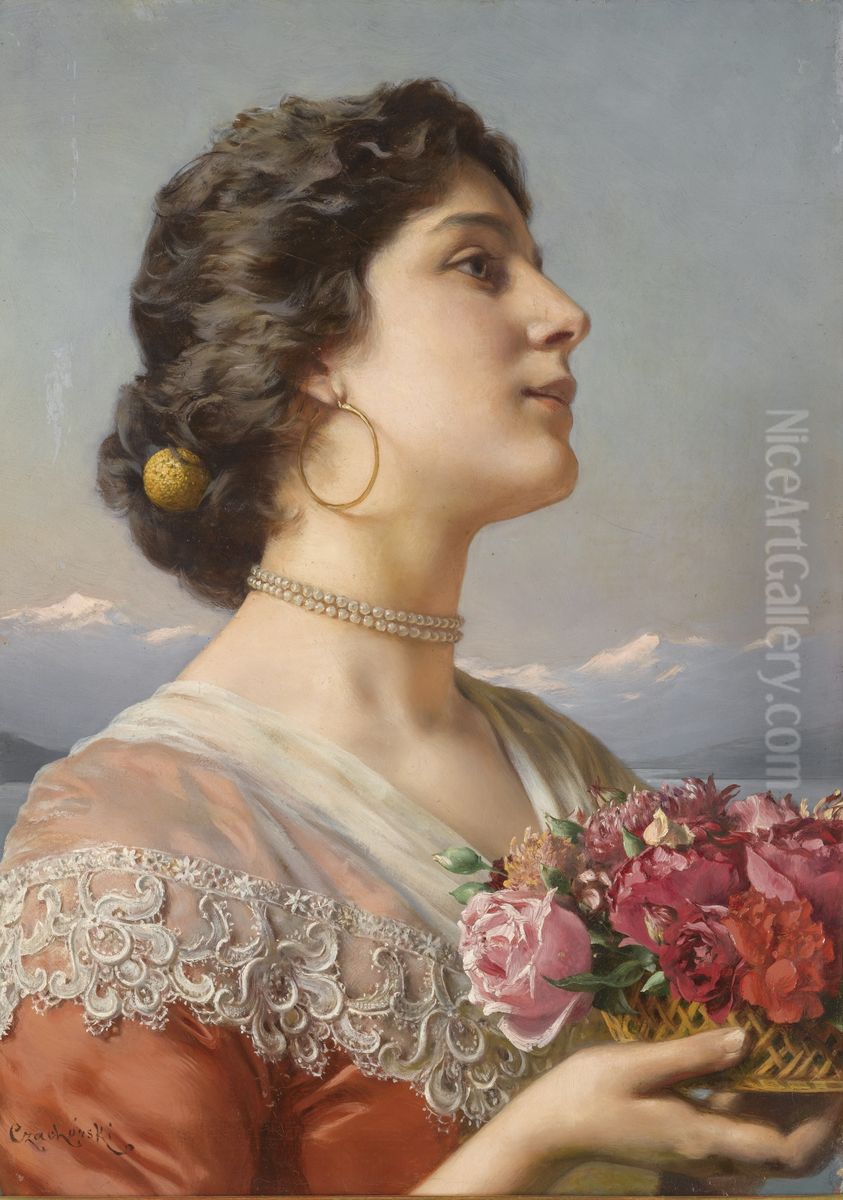 The bouquet Oil Painting by Wladyslaw Czachorski