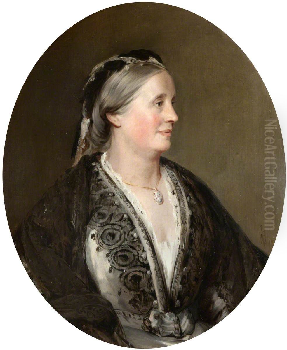 Margaret Ramshaw, Lady Armstrong (1807-1893) Oil Painting by John Callcott Horsley