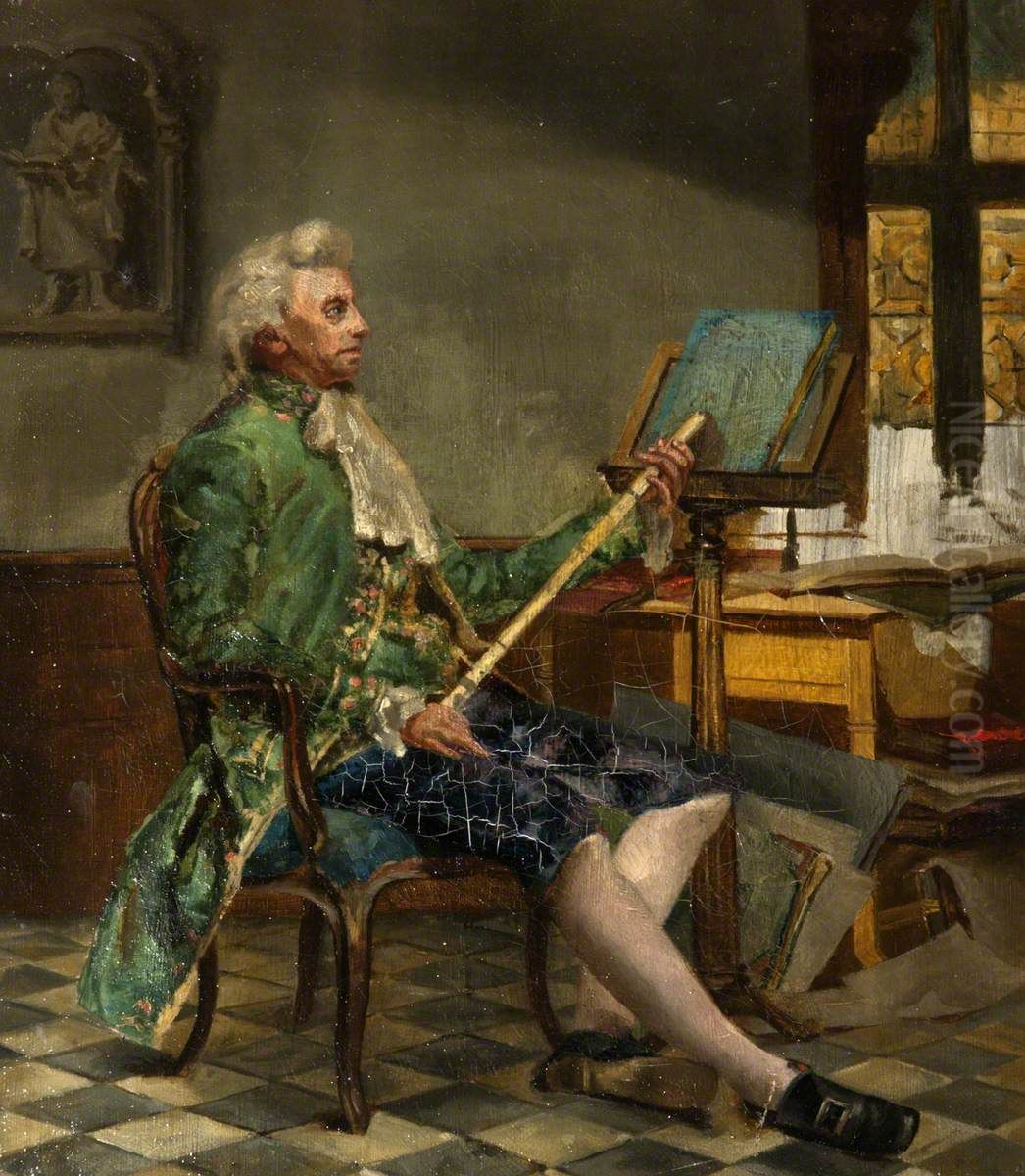 Man with a Flute Oil Painting by Henry Hetherington Emmerson