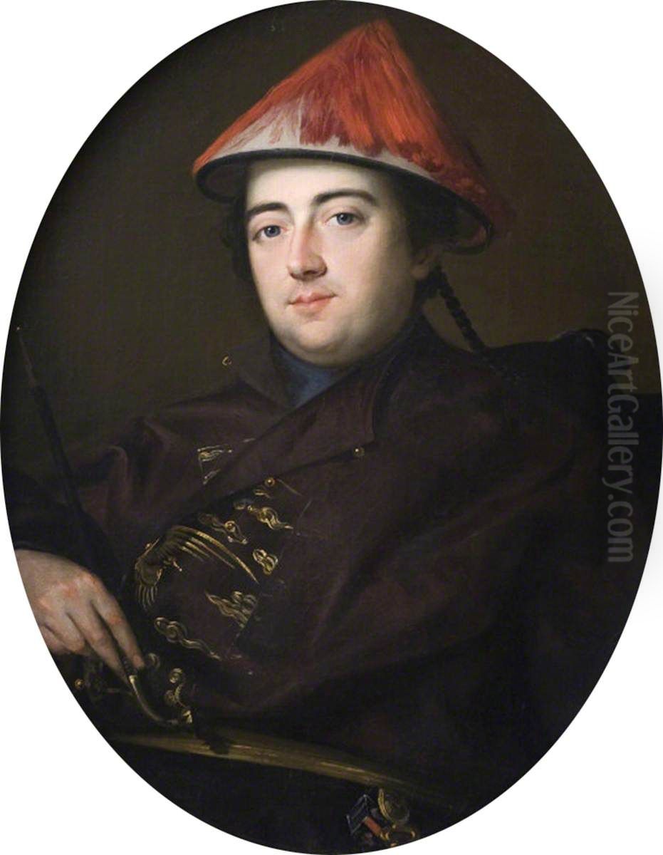 Thomas Keymer of Kidwelly (1722-1784) ), a la chinoise Oil Painting by Gavin Hamilton