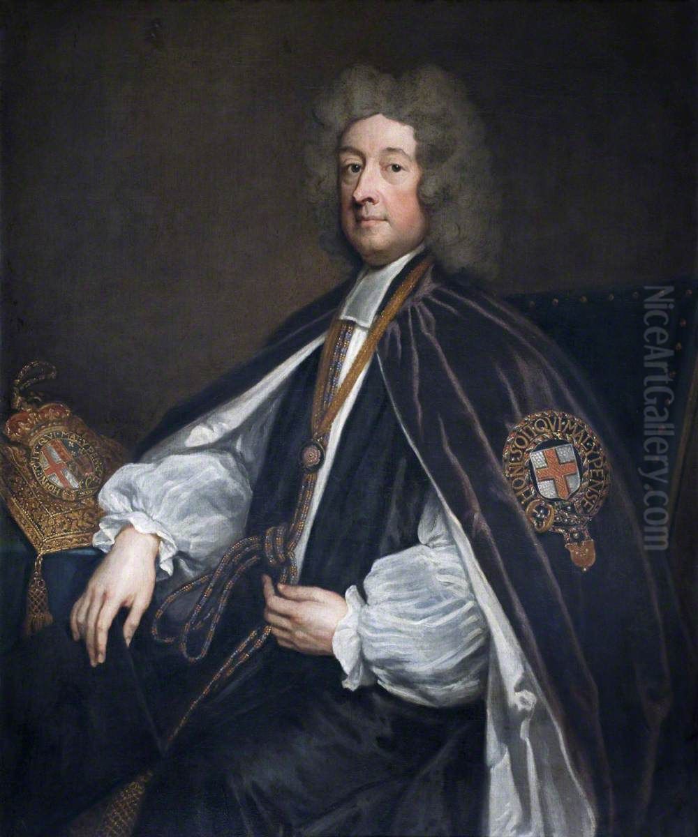 William Talbot (1659-1730), as Bishop of Salisbury and Chancellor of the Order of the Garter Oil Painting by Godfrey Kneller