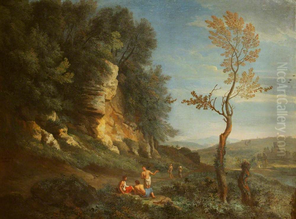 A Classical Landscape Oil Painting by Jan Frans van Bloemen