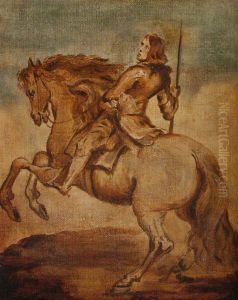 Giovanni Paolo Balbi (1607 - 1683) on a Rearing Horse (sketch)