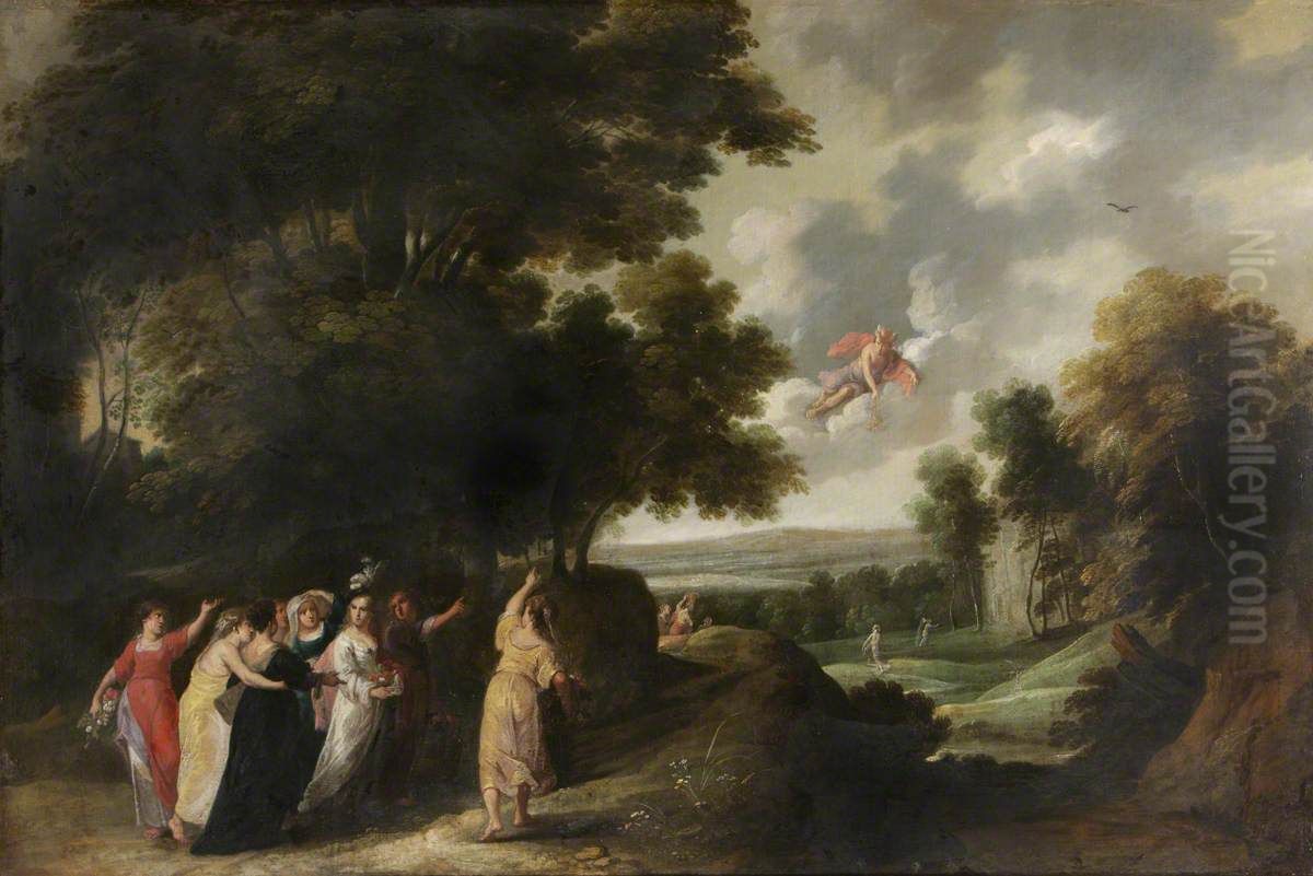 Mercury, Herse and Aglauros Oil Painting by Frans Wouters