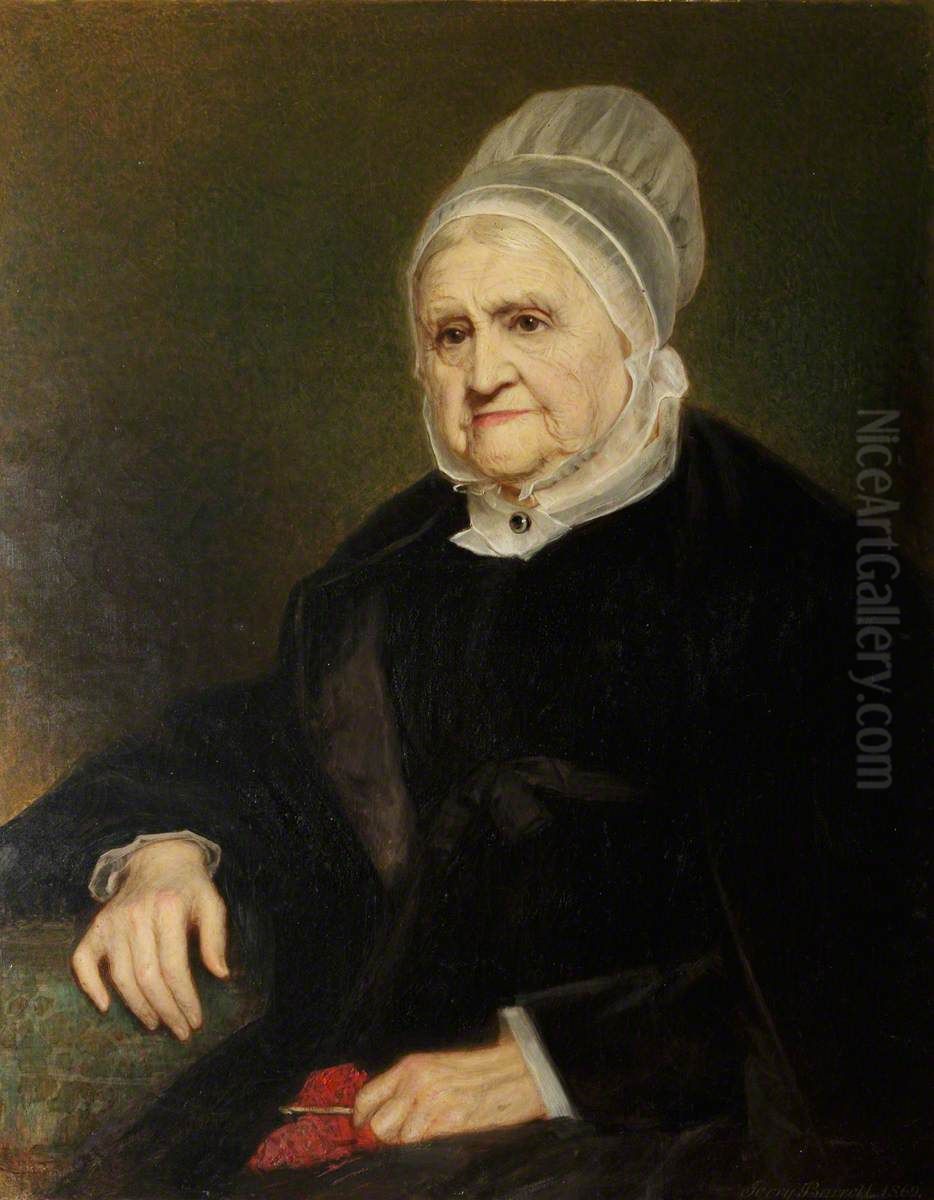 Ann Fell, Mrs William Miller Christy (1783 -1871), in Quaker Dress Oil Painting by Jerry Barrett