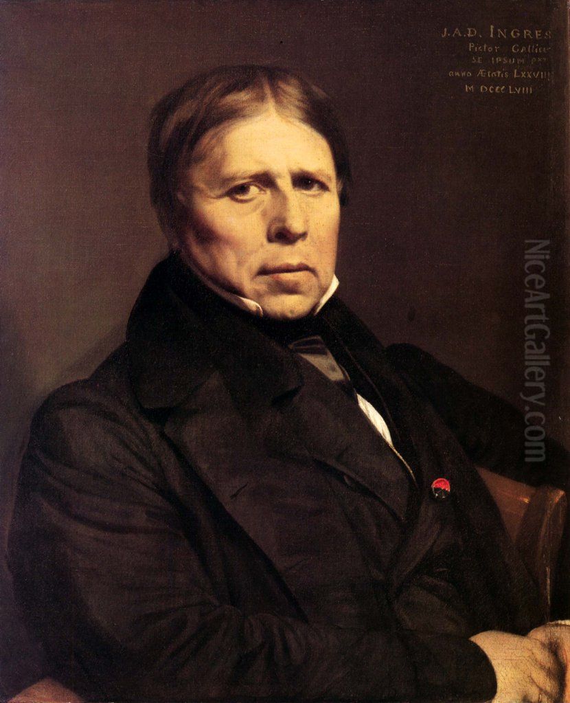 self-portrait Oil Painting by Jean Auguste Dominique Ingres