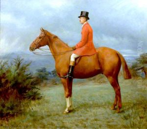 Francis Alexander Wolryche-Whitmore (1845-1927) on the Chestnut horse, 'Whitelegs'