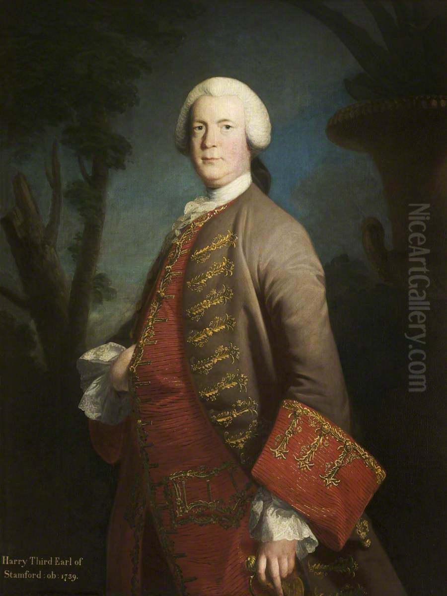 Harry Grey, 4th Earl of Stamford (1715-1768) Oil Painting by Of Sir Joshua Reynolds
