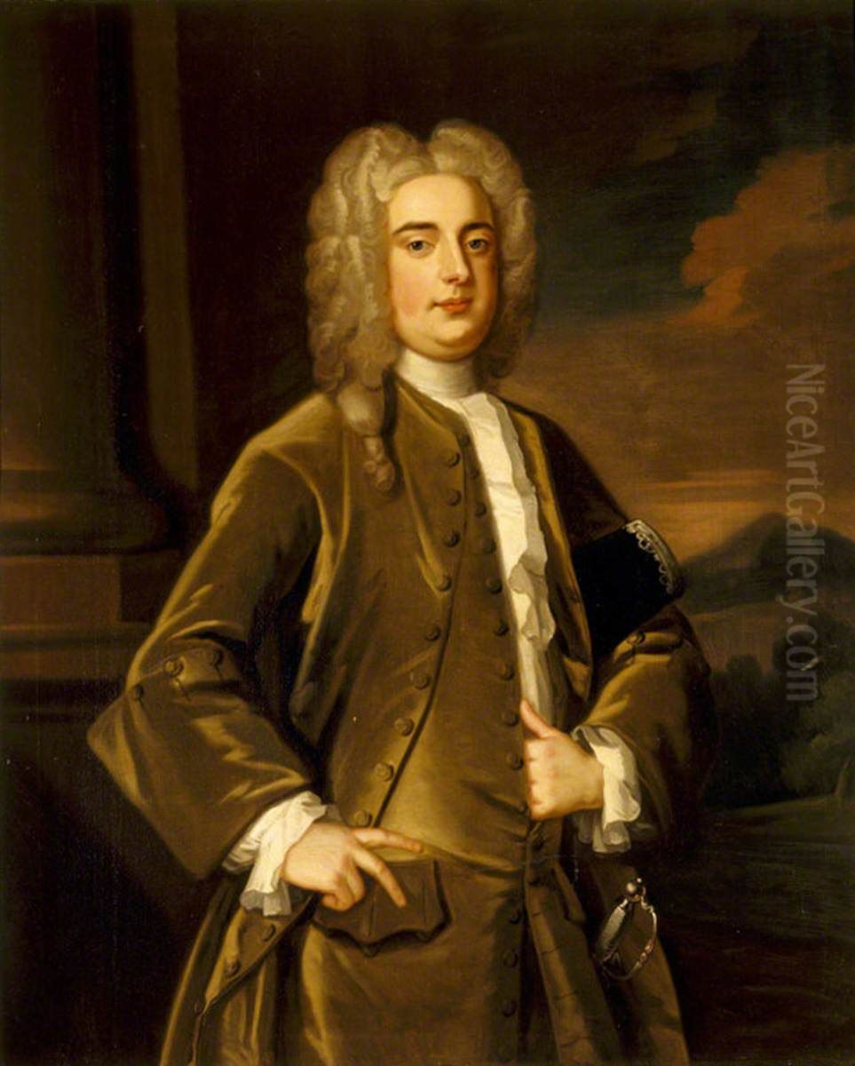 Possibly Francis Luttrell of Venn (1709-1732) Oil Painting by John Vanderbank