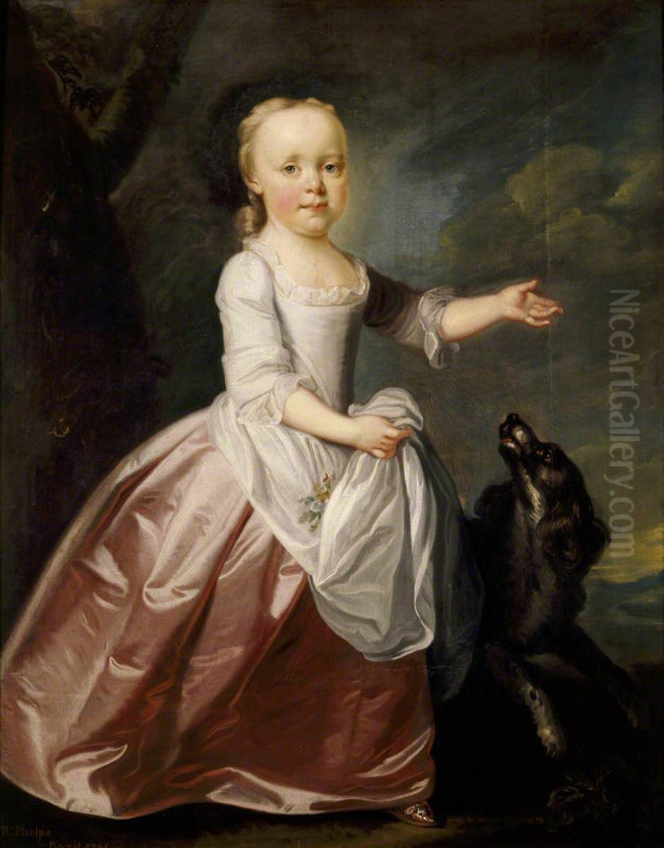 Margaret Luttrell, Mrs John Henry Southcote (1747-1792) as a Child Oil Painting by Richard Phelps