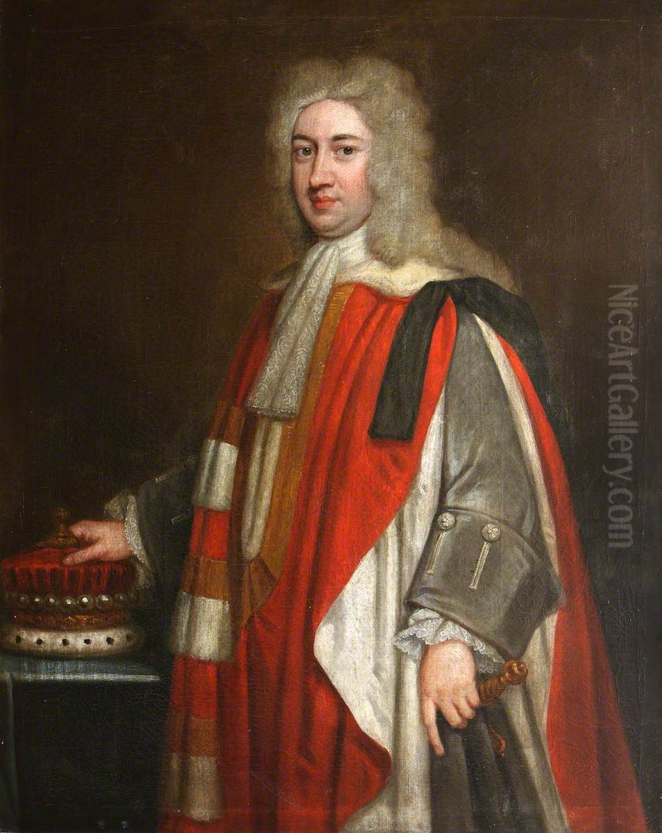 Sir John Brownlow, 5th Bt, later 1st Viscount Tyrconnel (c.1692-1754) Oil Painting by Godfrey Kneller
