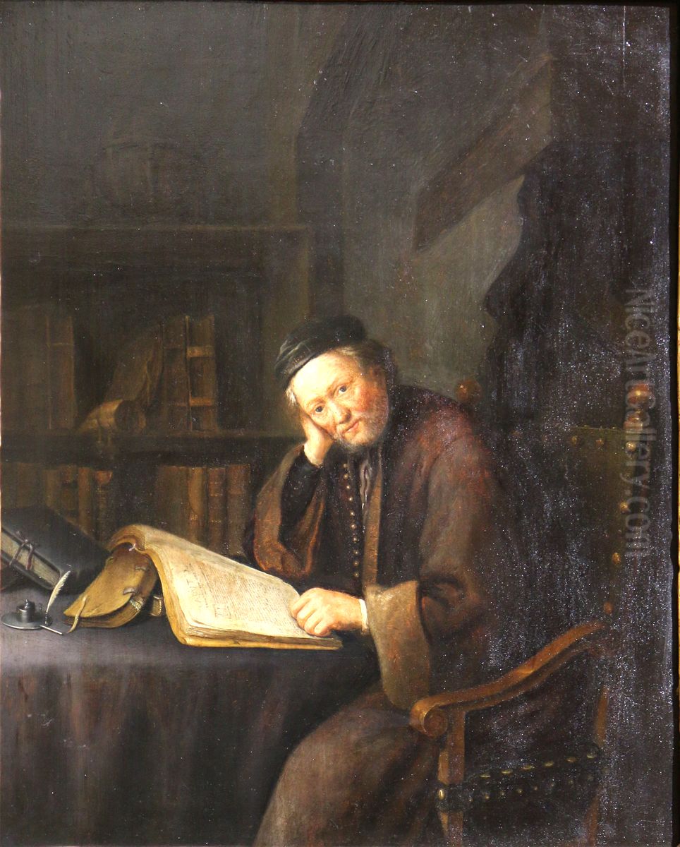 Le lecteur, dit le philosophe Oil Painting by Jan Adriaensz van Staveren