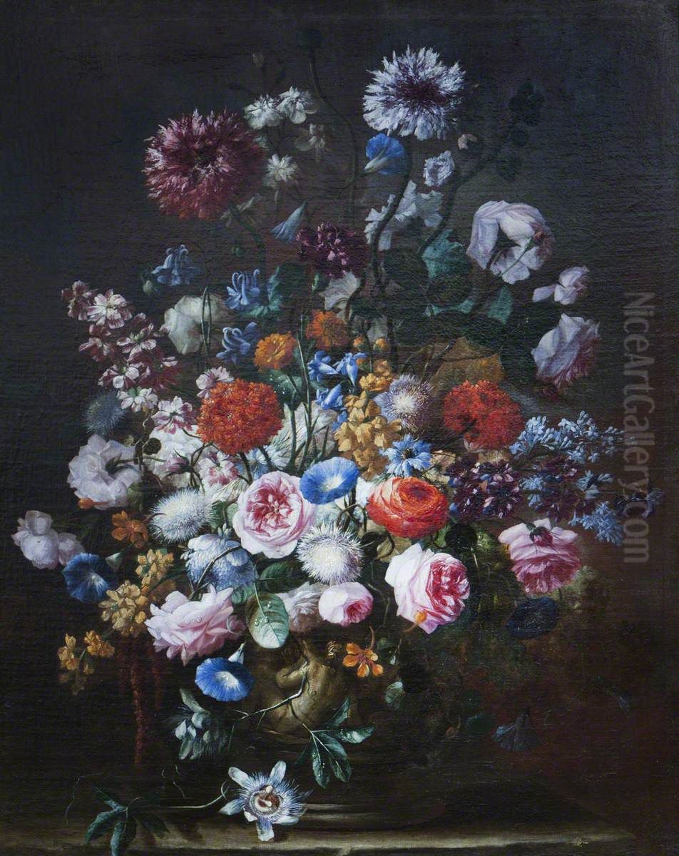 Still Life with Flowers Oil Painting by Carel de Vogelaer