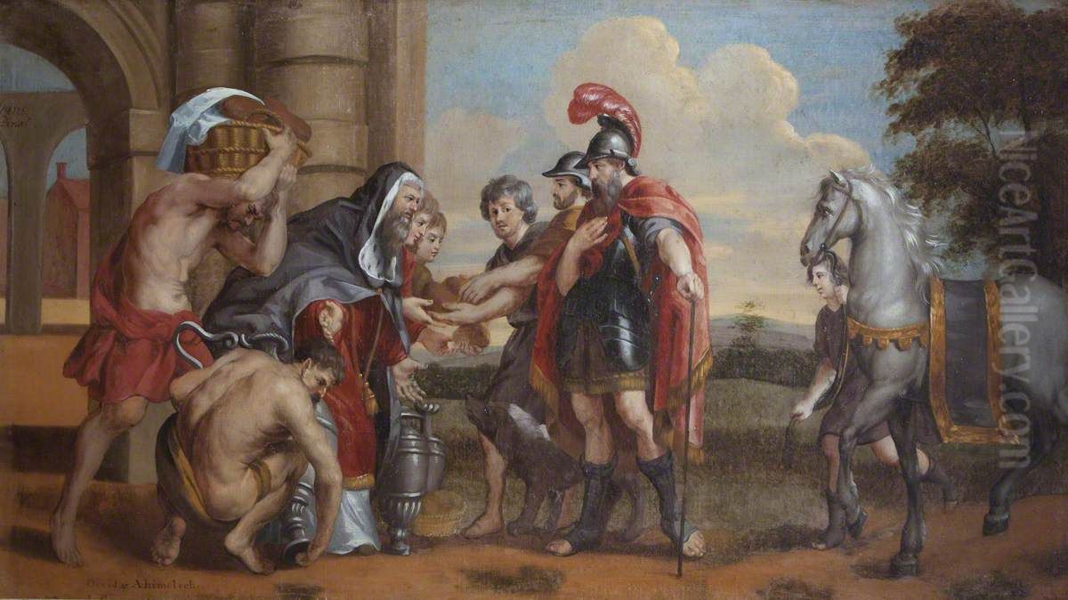 The Meeting of Abraham and Melchizedek Oil Painting by John Theodore Heins