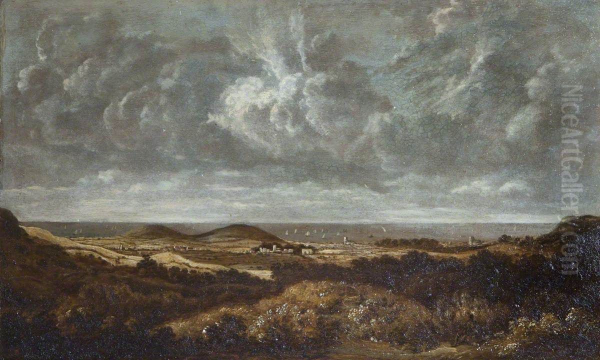 Beeston Regis from the 'Roman Camp' Oil Painting by Robert Ladbrooke