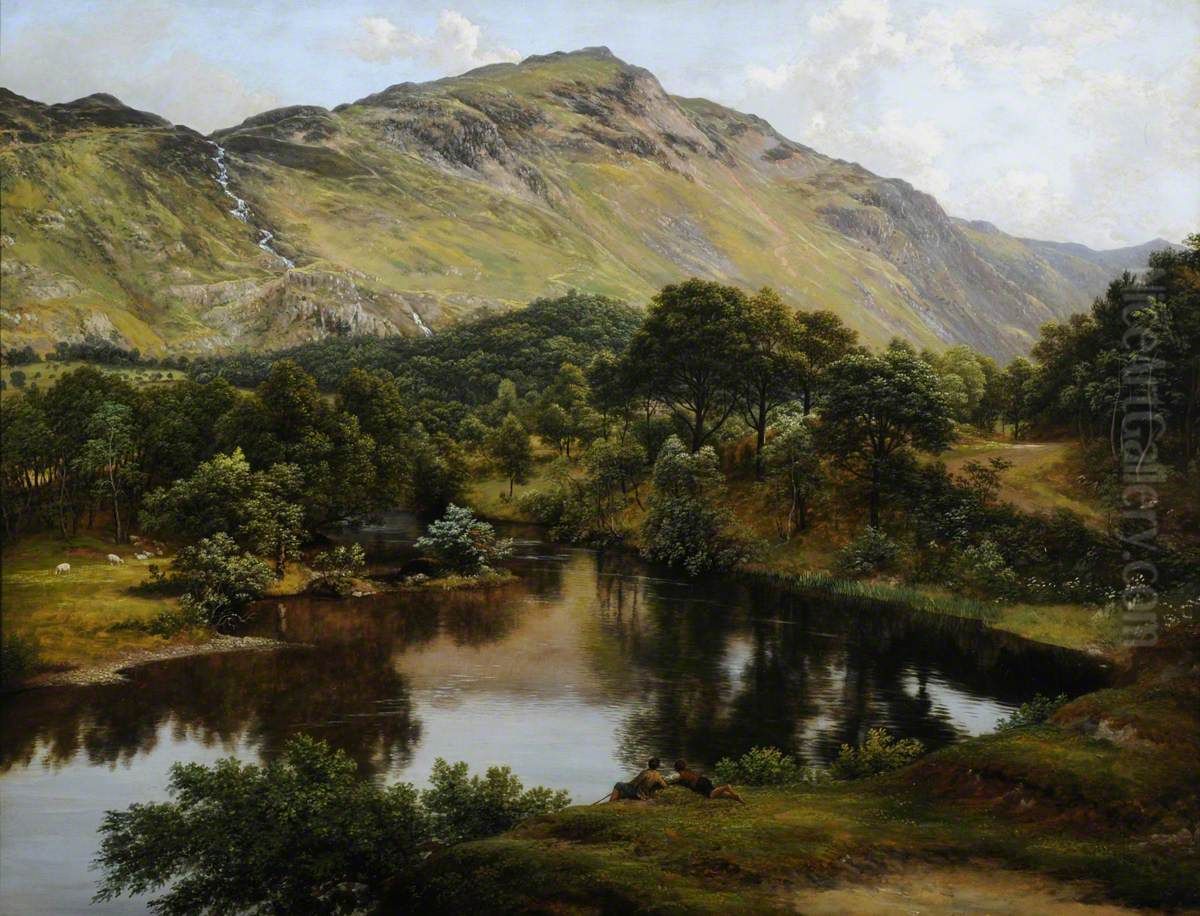 View of Patterdale, Westmorland Oil Painting by John Glover