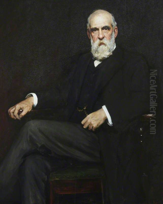 Sir John Tomlinson Brunner, 1st Baronet, DL (1842 - 1919) Oil Painting by Hubert von Herkomer