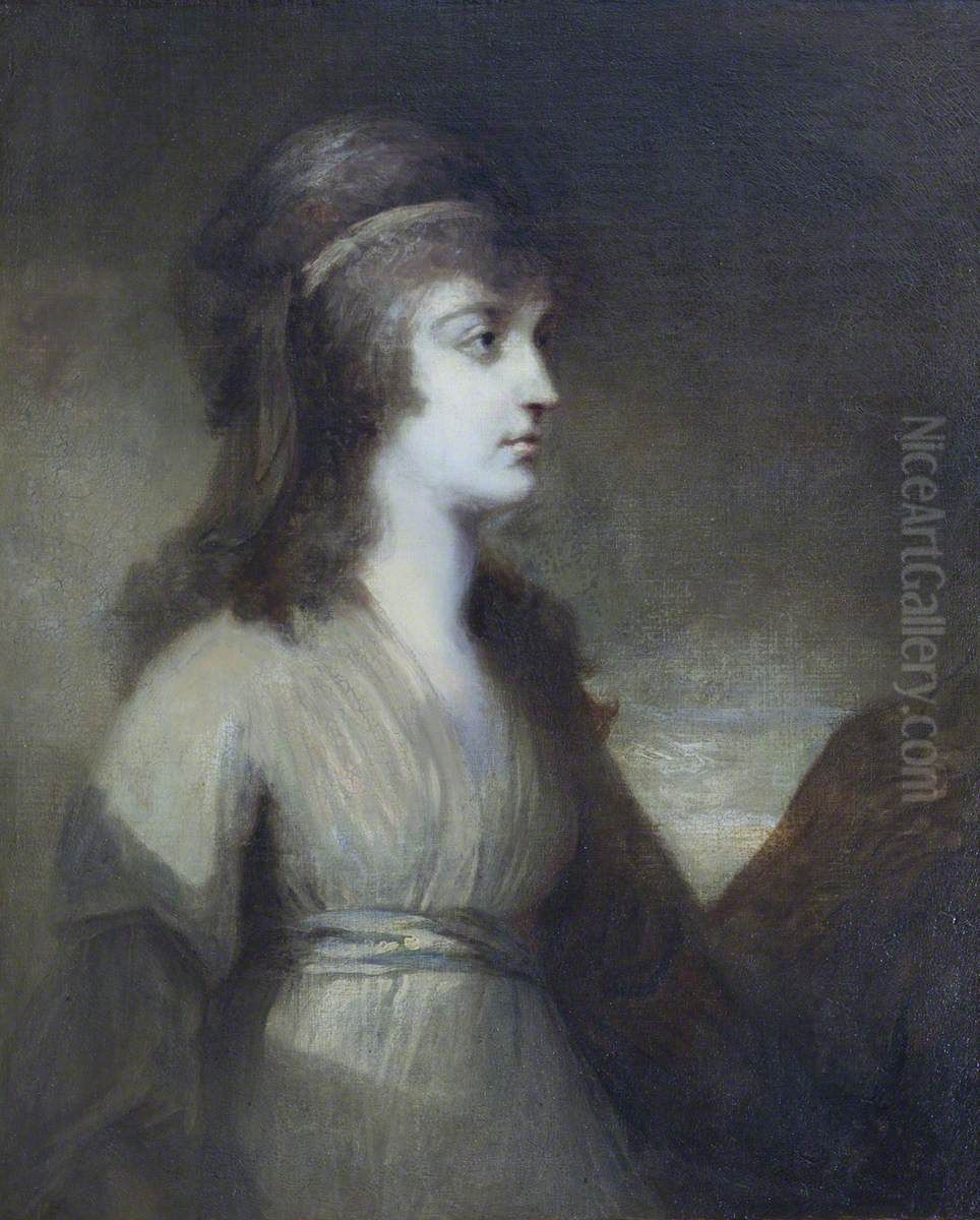 Mary Langton Oil Painting by Carl Frederik von Breda