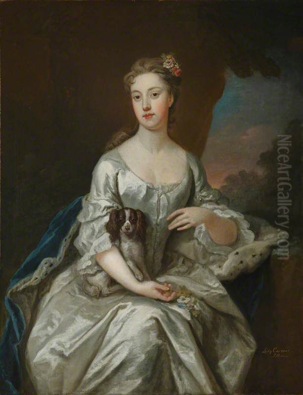 Frances Worsley, Baroness Carteret (1694-1743) Oil Painting by Godfrey Kneller
