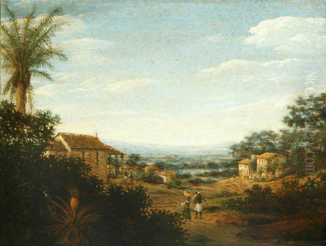 A Village in Brazil Oil Painting by Frans Post