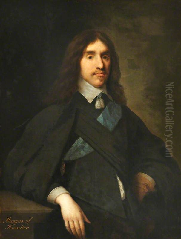 William Hamilton, 2nd Duke of Hamilton MP, PC, KG (1616-1651) Oil Painting by Cornelis Janssens van Ceulen