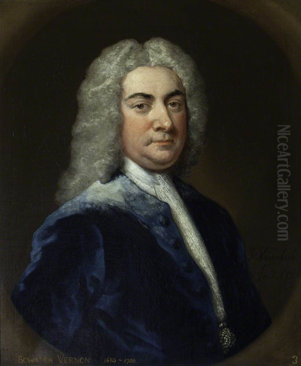 Bowater Vernon (1683-1735) Oil Painting by John Vanderbank