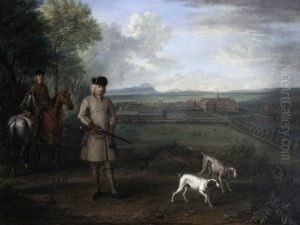Bowater Vernon (1683-1735) with Hanbury Hall and its Formal Garden