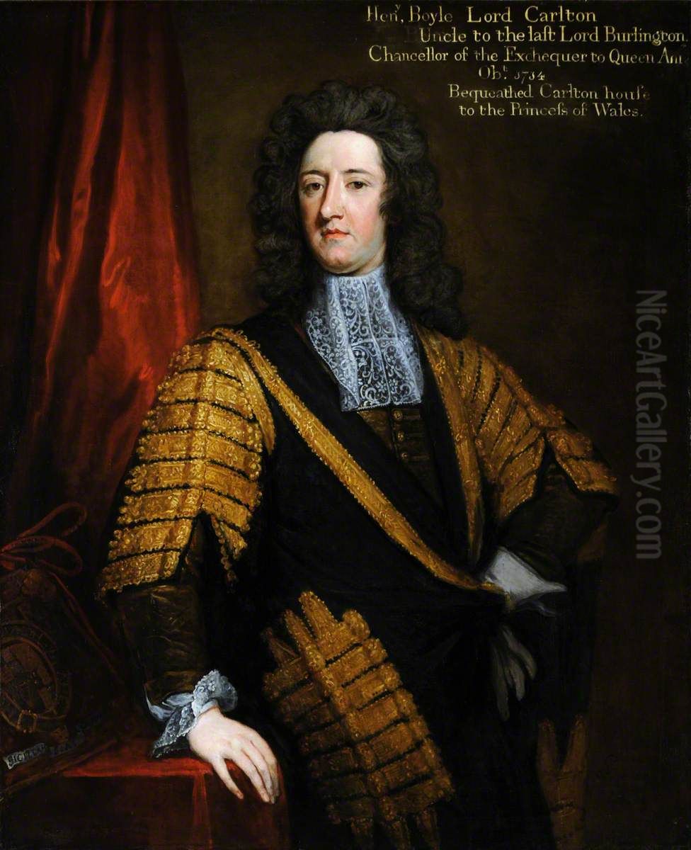 Henry Boyle, Lord Carleton (d.1725) Oil Painting by Godfrey Kneller
