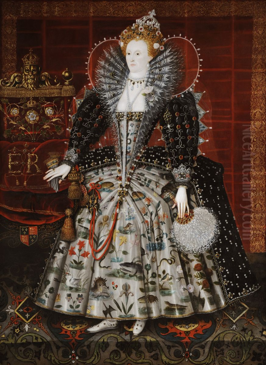 Queen Elizabeth I (1533-1603) Oil Painting by Nicholas Hilliard