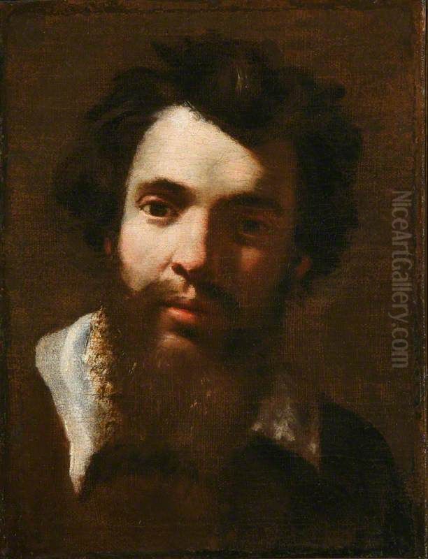 Head of a Bearded Man Oil Painting by Simon Vouet
