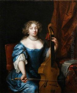 A Lady playing a Viola da Gamba
