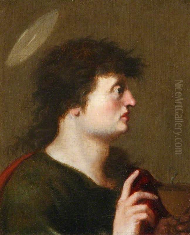 Saint John the Evangelist Oil Painting by Cornelius van Poelenburgh