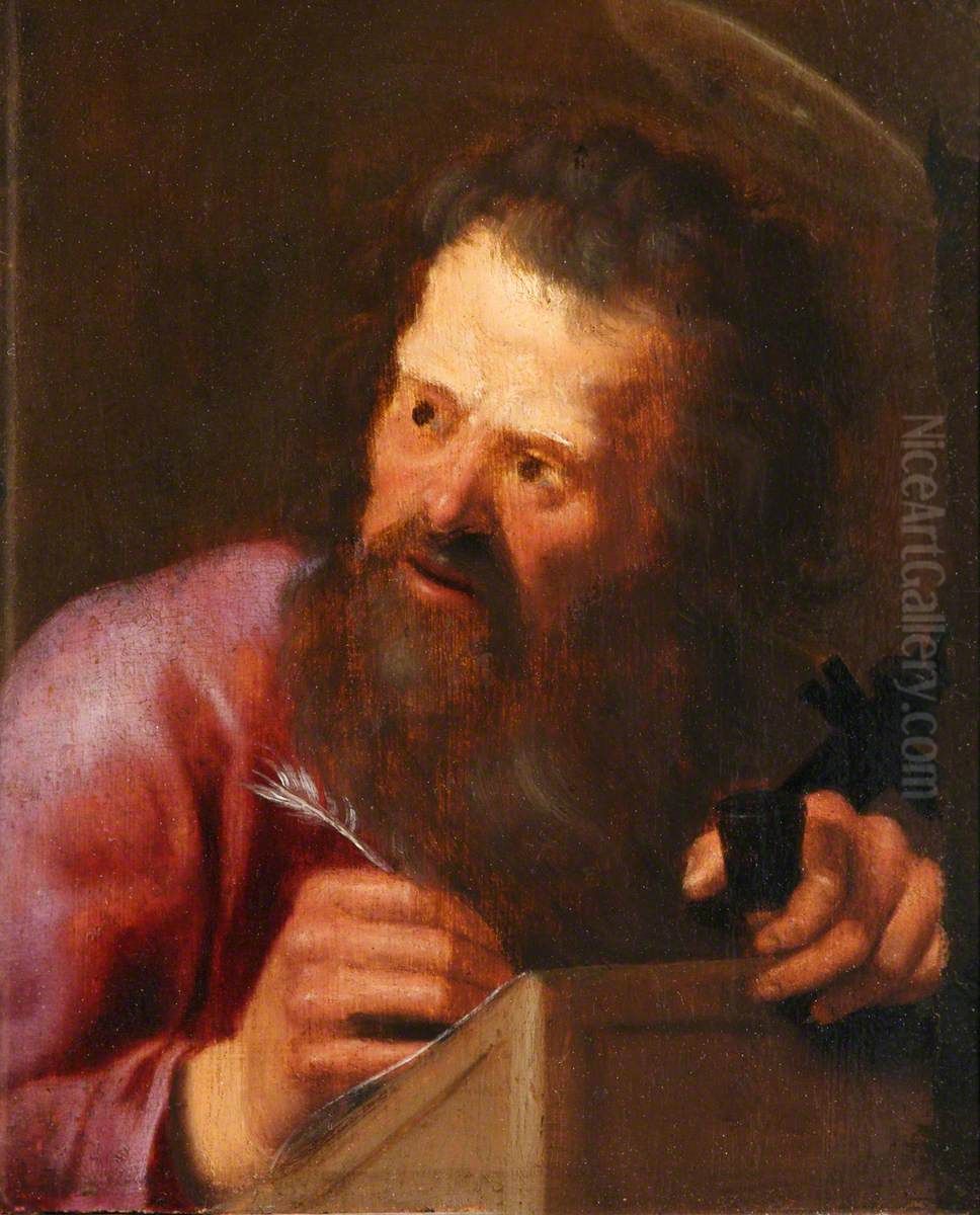 Saint Mark Oil Painting by Cornelius van Poelenburgh