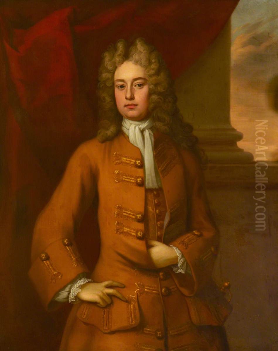 Edward Stawell, 4th Baron Stawell (c, 1685 - 1755) Oil Painting by Michael Dahl