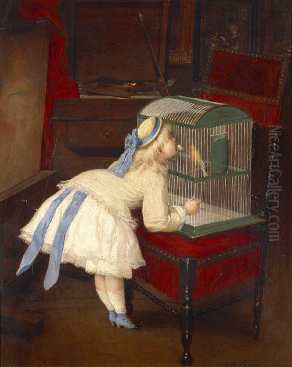 'Fair Shares' Oil Painting by Jules-Emile Saintin